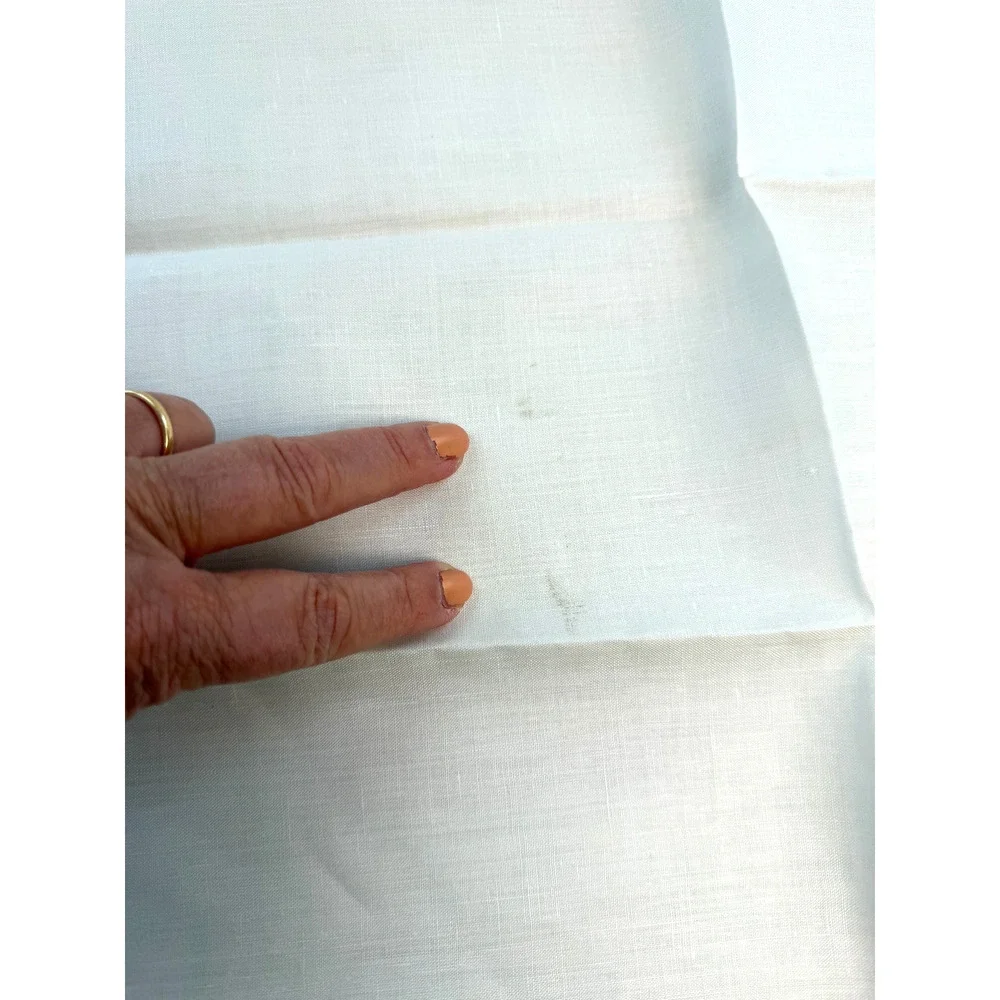 Vintage NWOT IRISH LINEN Set of 2 Napkins White 18 x 18 Ecru Hemstitch Ireland
